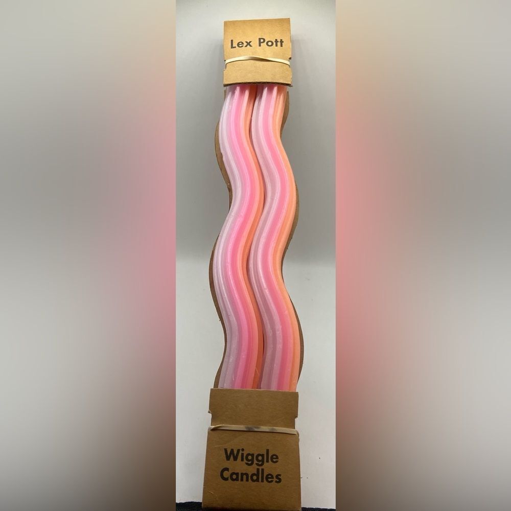 Lex Pott Wiggle Candles - Pink and Orange